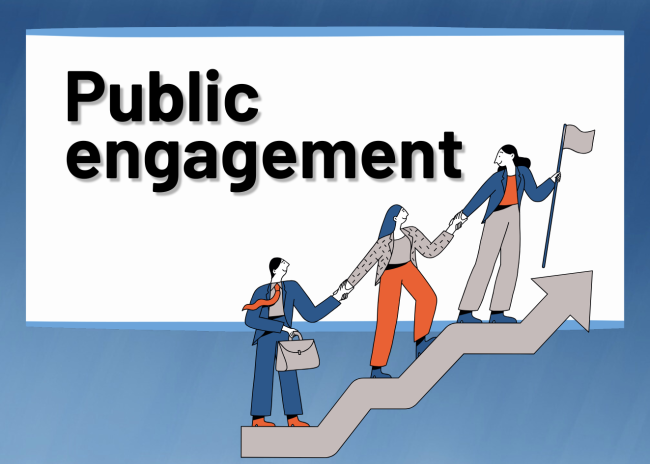 Persone che salgono una scala